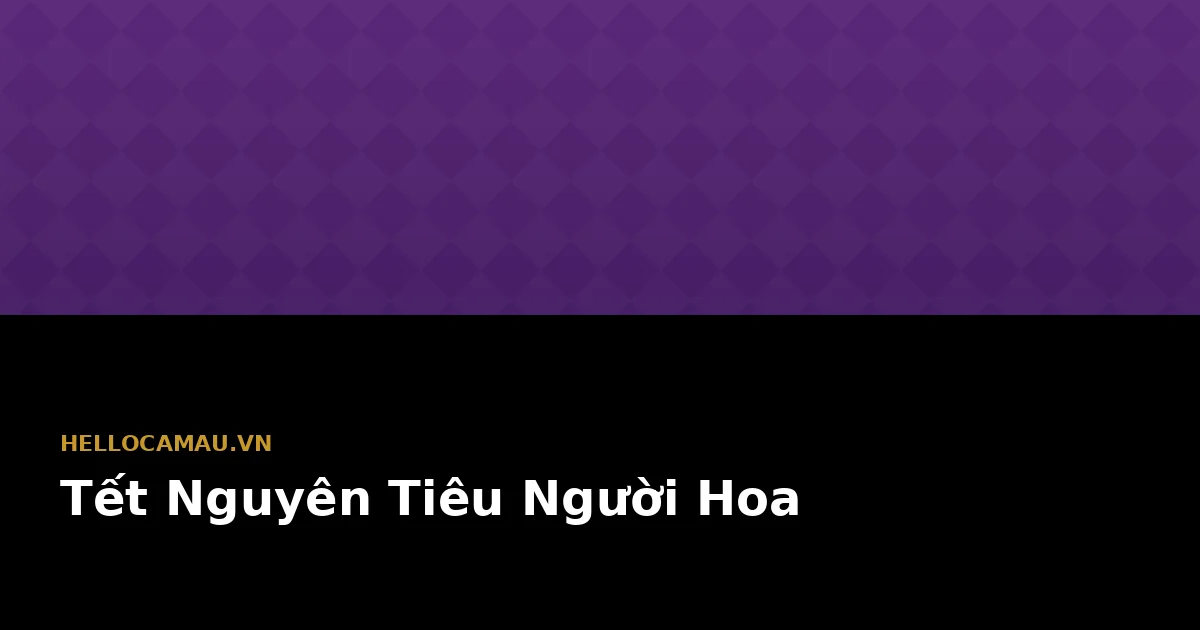 Tết Nguyên Tiêu